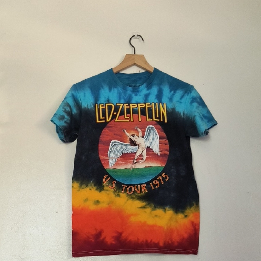 NWOT Led Zeppelin U.S Tour 1975 Tie-Dye T-Shirt Sz Small Women